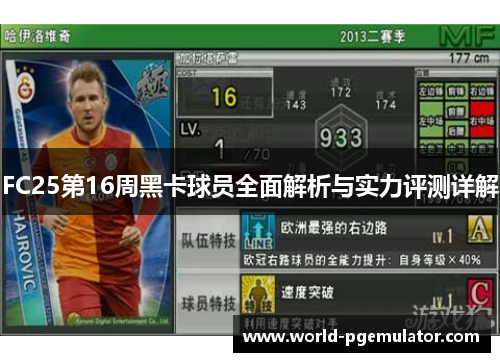FC25第16周黑卡球员全面解析与实力评测详解