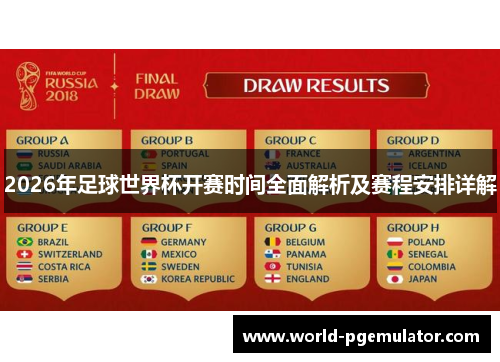 2026年足球世界杯开赛时间全面解析及赛程安排详解 2026年足球世界杯开赛时间全面解析及赛程安排详解